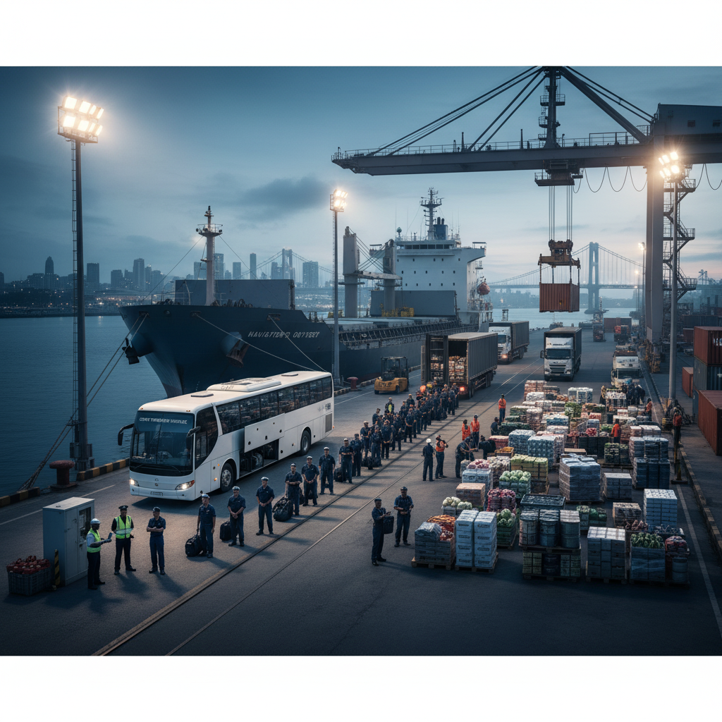 Crew change & ship chandler operations